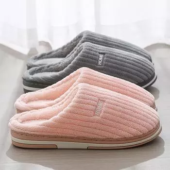 «Зимние плюшевые хлопковые тапочки с рисунком медведя для мужчин и женщин» 38-39 fits 37-38