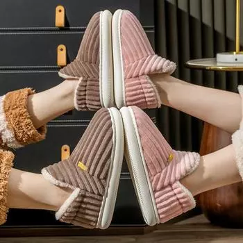 Зимние плюшевые меховые тапочки для женщин и мужчин, домашние пушистые теплые пушистые домашние тапочки, уличные модные пушистые мягкие пушистые тапочки 36-37 серый