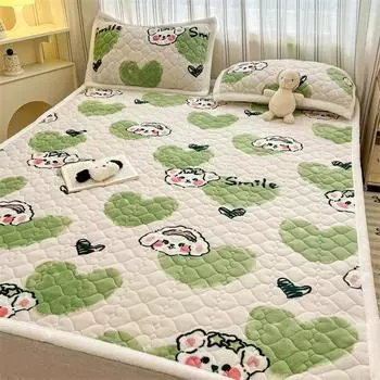 Зимние плюшевые наматрасники, покрывало для кровати Queen в общежитии, нескользящий чехол для матраса, простыня, тонкий сложенный коврик-татами, покрывало 90 200cm-1pc