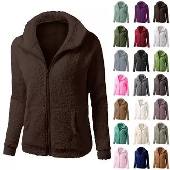 Зимние плюшевые топы, модные осенне-зимние пальто для женщин, шерстяное пальто с капюшоном, женская куртка L чёрный