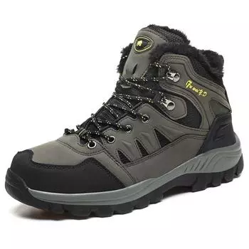 Зимние походные ботинки, мужские зимние ботинки, уличная прогулочная обувь, спортивная обувь унисекс, кожаные женские водонепроницаемые ботинки в западном стиле, рабочая обувь 38 красный