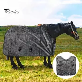 Зимние попонки для лошадей, флисовые теплые попонки для ухода за лошадью, термопростыня для упражнений с регулируемыми ремнями серый