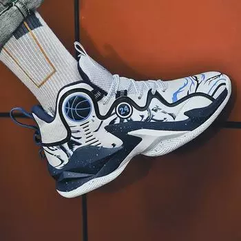 Зимние противоскользящие водонепроницаемые кожаные баскетбольные кроссовки для пар 44