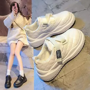 Зимние пушистые туфли женские зимние новые модные универсальные туфли с флисовой подкладкой без застежек утепленные туфли с хлопковой подкладкой мокасины 35