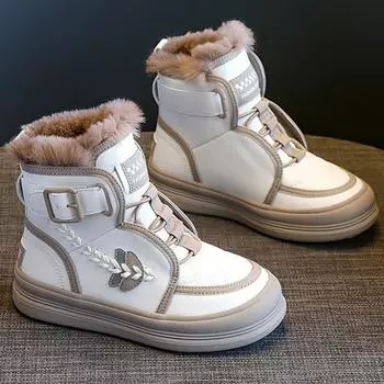 Зимние сапоги для девочек, зимние детские теплые сапоги на нескользящей мягкой подошве для мальчиков 37 чёрный