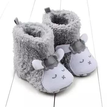 Зимние сапоги для маленьких девочек и мальчиков, милая обувь для кроватки, мягкие первые ходунки для малышей, сохраняющие тепло, снежные ботинки 11 белый