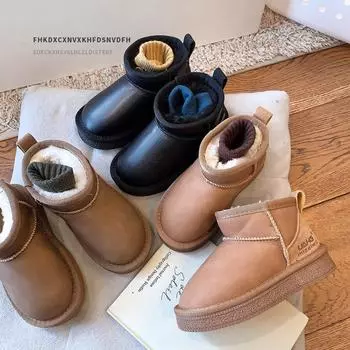 Зимние сапоги для снега. Хлопковая обувь для мальчиков. Короткие сапоги. Теплые сапоги для девочек. Бархатная обувь для малышей. 22