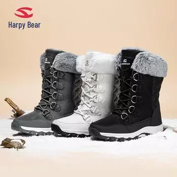 Зимние сапоги Harpy Bear Unisex Mid-Tube - Мягкий, теплый бархатный хлопок для зимы 40 чёрный