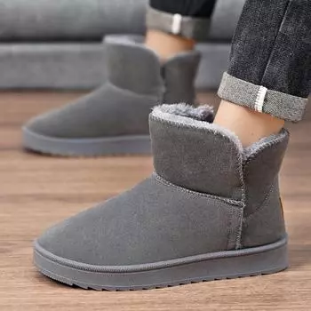 Зимние сапоги, мужская зимняя повседневная обувь, кроссовки, женские ботильоны, мода 2024 г. 36 чёрный