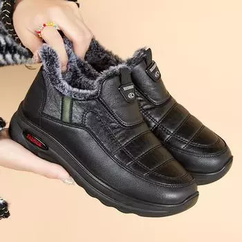 Зимние сапоги, новые зимние хлопковые сапоги, женские толстые флисовые короткие сапоги, теплая хлопковая женская обувь 36