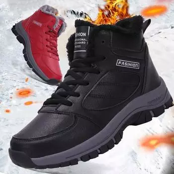 Зимние сапоги унисекс, размеры 35–45, непромокаемые высокие сапоги, зимние сапоги, мужская обувь, женская обувь, мужские ботинки большого размера 35 красный