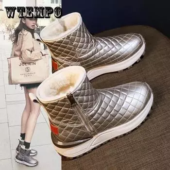 Зимние сапоги, женские осенне-зимние бархатные хлопковые ботинки, хлопковые сапоги, зимние сапоги, короткие сапоги 40 чёрный