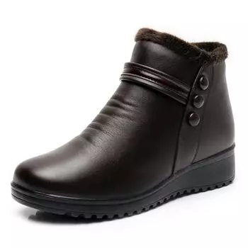 Зимние сапоги женские повседневные сапоги для женщин сапоги на платформе женские меховые сохраняющие тепло женские туфли модные мягкие ботинки женские зимние сапоги 35