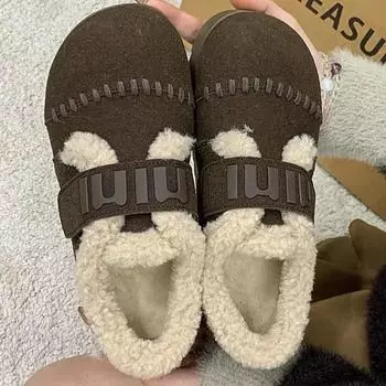 Зимние сапоги женские туфли женские сапоги 2024 Лолита мягкие на липучках Зимние сапоги женские туфли женские сапоги 2024 Лолита 35 кофейный