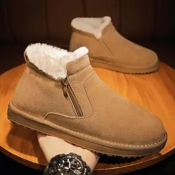 Зимние северные теплые кожаные зимние ботинки летняя мужская мода высокие бархатные хлопковые туфли для отдыха на природе повседневная модная обувь 39