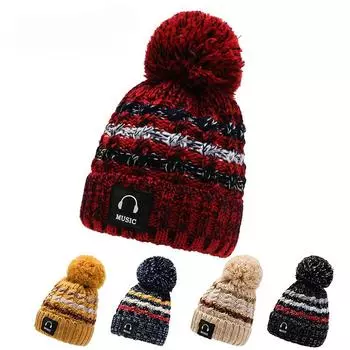 Зимние шапки для женщин, более толстые шапки, вязаные шапки для девочек, осенние шапки из синели, шапки-шаровары с флисовой подкладкой, теплые шапки-капки для повседневной носки Free Size(55-59cm)