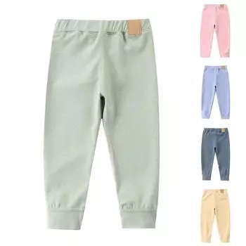 Зимние штаны для мальчиков и девочек, теплые штаны, плотные штаны, леггинсы 90 зелёный