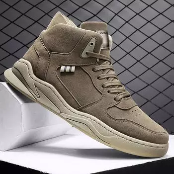 Зимние согревающие мужские ботинки на меховой подкладке, мужская рабочая обувь из замши высокого качества, уличные мужские ботильоны на шнуровке в стиле ретро 44 белый