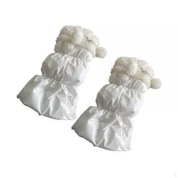 Зимние стеганые гетры для женщин, длинные носки для скалолазания White