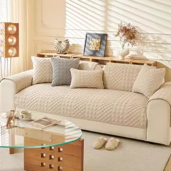 Зимние супер мягкие бархатные плюшевые чехлы для дивана SofaTowel короткие плюшевые нескользящие секционные чехлы для дивана для гостиной толстые чехлы для дивана L-образной формы 70x70cm 1pcs