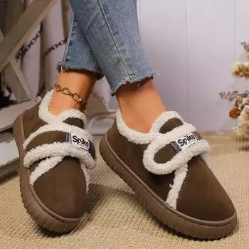 Зимние тапочки из хлопка с добавлением хлопка 2024 года, новые теплые и мягкие, на толстой подошве, нескользящие, для дома, плюшевые тапочки для родов, женские 36 темно-коричневого