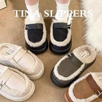 Зимние тапочки из хлопка Зимние домашние тапочки для волос Женская одежда Нескользящие полотенца из хлопка Мягкая обувь из хлопка Полотенца 36-37