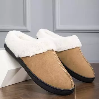 Зимние тапочки Теплая обувь Сандалии Мужские зимние тапочки на мягкой подошве Женские противоскользящие домашние плюшевые шлепанцы Домашние шлепанцы Домашние тапочки для пары 39 коричневый