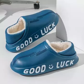 Зимние тапочки Теплая обувь Сандалии Мужские зимние тапочки на мягкой подошве Женские противоскользящие домашние плюшевые шлепанцы Домашние шлепанцы Домашние тапочки для пары 36 чёрный