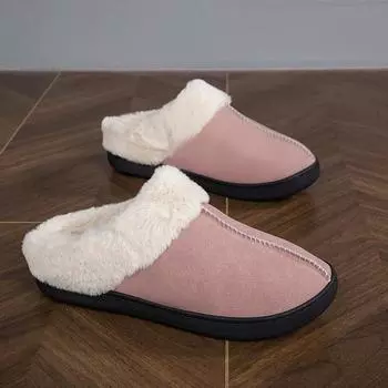 Зимние тапочки Теплая обувь Сандалии Мужские зимние тапочки на мягкой подошве Женские противоскользящие домашние плюшевые шлепанцы Домашние шлепанцы Домашние тапочки для пары 36 розовый