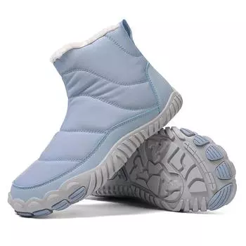 Зимние теплые ботинки для женщин, нескользящие, водонепроницаемые, полусапожки, с застежкой-молнией, женские ботинки с подкладкой из искусственного меха для спорта на открытом воздухе, походов и прогулок 35