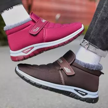 Зимние теплые ботинки для женщин, повседневные, легкие, нескользящие, с подкладкой из искусственного меха, женские, водонепроницаемые, удобные, короткие ботинки, обувь для ходьбы 36