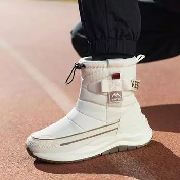 Зимние теплые ботинки для женщин, толстые, водонепроницаемые, на толстой платформе, женские ботинки для ходьбы на открытом воздухе с подкладкой из искусственного меха и застежкой-молнией 36
