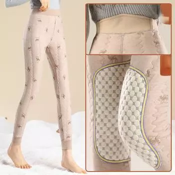 Зимние теплые брюки, утолщенные женские облегающие брюки среднего возраста, брюки для мамы L