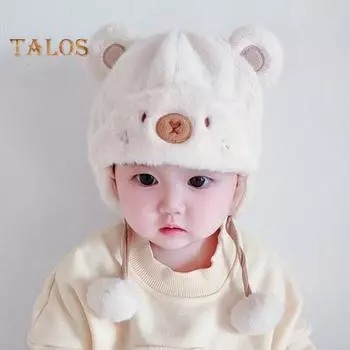 Зимние теплые детские шапки, шапка-ушанка для малышей с мягкими подушечками, унисекс, детская снежная шапка, флисовая теплая шапка с подгибкой для новорожденных хаки