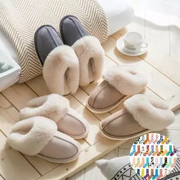 Зимние теплые домашние плюшевые тапочки, женские легкие удобные хлопковые туфли из искусственного меха, женские нескользящие тапочки на плоской подошве для спальни 44-45(fit 42-43) хаки