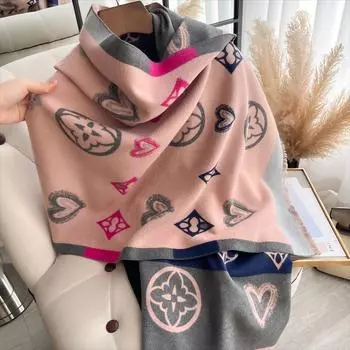 Зимние теплые кашемировые накидки женские шарфы роскошный дизайн пашмина толстая шаль одеяло буфанда фуляр дорожные пончо палантины зелёный