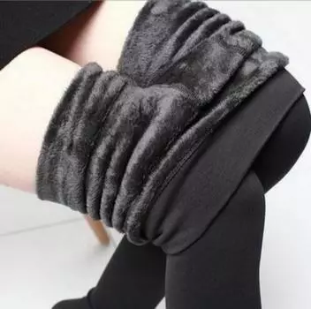 Зимние теплые леггинсы, трикотажные бархатные повседневные леггинсы, новые высокоэластичные утолщенные теплые черные женские брюки, облегающие брюки, 200 г, женские леггинсы