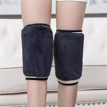 Зимние теплые наколенники для пожилых людей, наколенники для защиты суставов от холода, утолщенные, мягкие, регулируемые по размеру, наколенники для мужчин и женщин, подарок без питания One Size серый