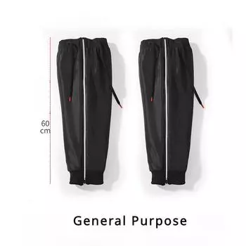 Зимние теплые наколенники с подкладкой, утолщенные, ветрозащитные, водонепроницаемые, для езды на мотоцикле, электромобиле, на молнии, наколенники для мужчин и женщин 60cm чёрный