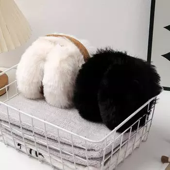 Зимние теплые наушники Maillard Brown Suede Plush Earamuffs Women, складные мягкие утолщенные наушники, милые простые аксессуары для ушей B4