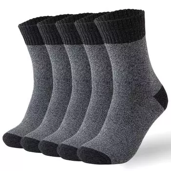 Зимние теплые носки для скалолазания [MOSOTECH], комплект из 5 пар, толстые, защитные, теплые, впитывающие, дезодорирующие, прочные, удерживающие, носки,