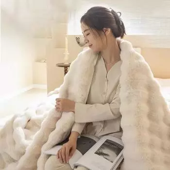 Зимние теплые одеяла из искусственного меха для кроватей, роскошное супермягкое плюшевое одеяло, чехол для дивана, пушистое одеяло, наволочка для дивана в спальню pillowcase 40x40cm