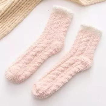 Зимние Теплые Пушистые Мягкие Носки Толстые Термо Носки Мягкие Каваи Холодостойкие Средние Носки Коралловый Флис Напольные Носки для Сна EUR 36-42