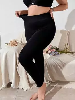 Зимние теплые штаны из плотного утолщенного бархата, теплые штаны с высокой талией, эластичные штаны, обтягивающие колготки для женщин 1XL