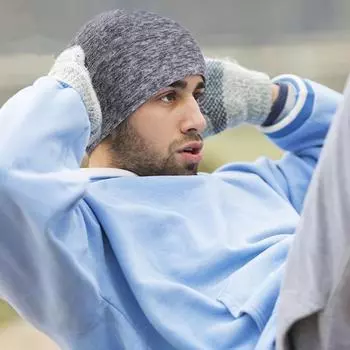 Зимние теплые спортивные термошапки для бега, шапки из мягкого флиса для катания на сноуборде, пешего туризма, кемпинга, езды на велосипеде, ветрозащитные лыжи темно-синий