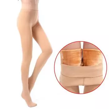 Зимние теплые теплые леггинсы на флисовой подкладке для женщин, толстые колготки на меховой подкладке S