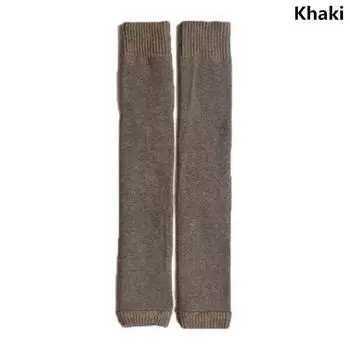 Зимние Теплые Вязаные Толстые Длинные Носки-Гетры для Сапог, Чехлы для Ног, Грелка для Щиколотки хаки