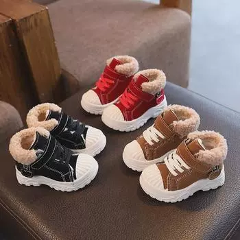 Зимние теплые водонепроницаемые ботинки Martin 2024 для детей — унисекс, короткие ботинки с бархатной подкладкой для мальчиков и девочек Sizes 22-27, 6 pairs