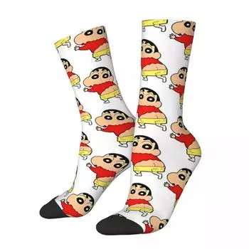 Зимние Теплые Забавные Мужские Женские Носки Crayon Shin-Chan Винтажные Японские Каваи Забавные Влагоотводящие Носки для Скейтборда One Size
