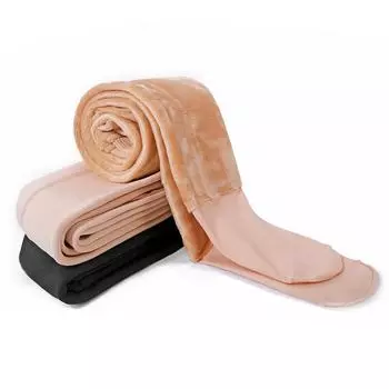 Зимние теплые женские бархатные эластичные леггинсы, брюки, толстые колготки на флисовой подкладке S